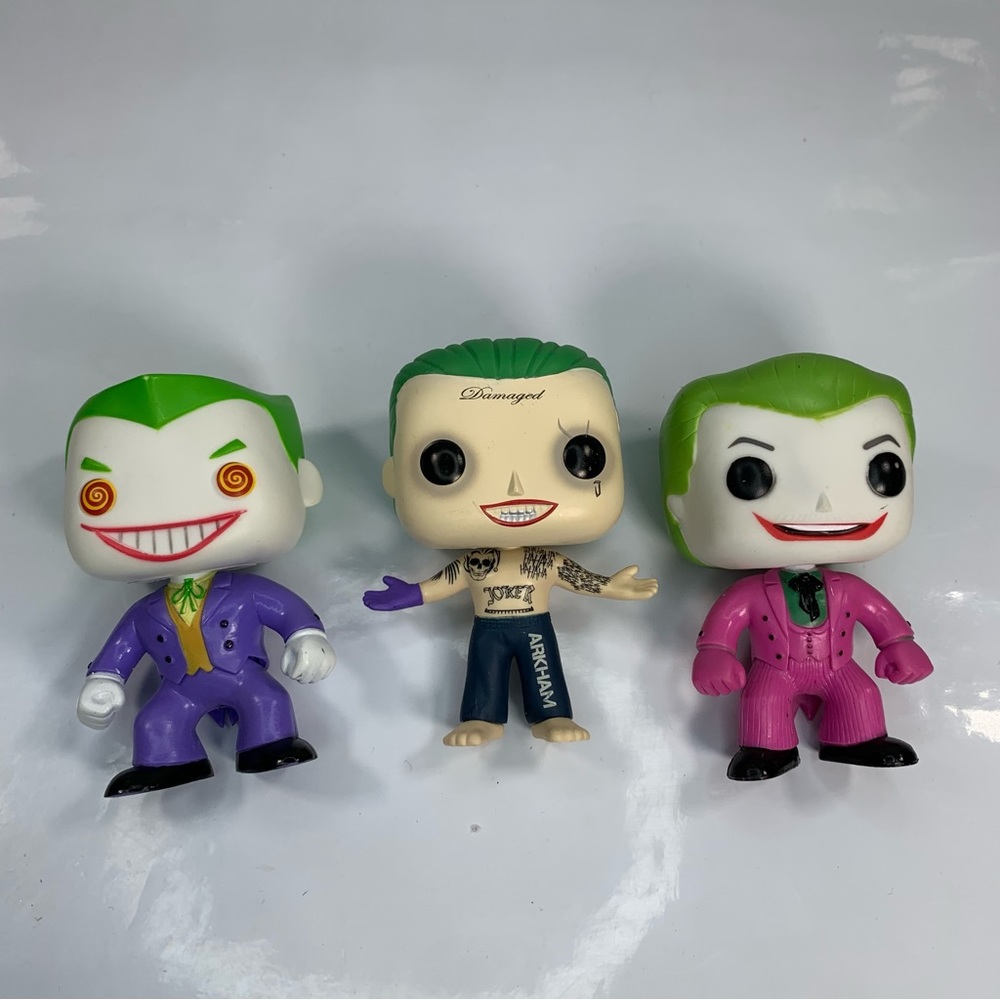 Bundle of Funko POP Vinyl Figure Joker- #44(1966),#96 Suicide Squad, #06 Joker